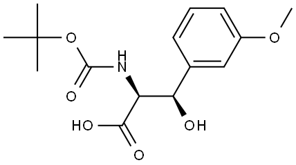 Boc-D-threo-3-(3-methoxyphenyl)serine 结构式