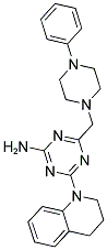 4-(3,4-DIHYDROQUINOLIN-1(2H)-YL)-6-((4-PHENYLPIPERAZIN-1-YL)METHYL)-1,3,5-TRIAZIN-2-AMINE 结构式