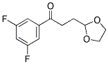 3',5'-DIFLUORO-3-(1,3-DIOXOLAN-2-YL)PROPIOPHENONE 结构式