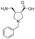 CIS-3-AMINOMETHYL-1-BENZYL-4-PYRROLIDINECARBOXYLIC ACID 结构式