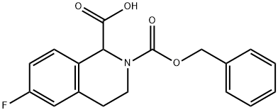 2-CBZ-6-FLUORO-3,4-DIHYDRO-1H-ISOQUINOLINE-1-CARBOXYLIC ACID 结构式