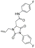 2-[3-ALLYL-1-(4-FLUOROPHENYL)-2,5-DIOXOIMIDAZOLIDIN-4-YL]-N-(4-FLUOROPHENYL)ACETAMIDE 结构式