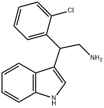 2-(2-氯苯基)-2-(1H-吲哚-3-基)乙胺 结构式