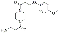 1-[4-(3-AMINO-PROPIONYL)-PIPERAZIN-1-YL]-3-(4-METHOXY-PHENOXY)-PROPAN-1-ONE 结构式