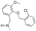 N-(2-((2-CHLOROBENZYL)OXY)-3-METHOXYBENZYL)-N-METHYLAMINE 结构式