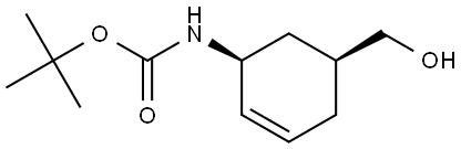 tert-Butyl cis-(5-hydroxymethyl)cyclohex-2-enylcarbamate 结构式