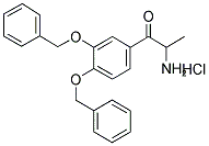 2-AMINO-3',4'-DIBENZYLOXYPROPIOPHENONE, HYDROCHLORIDE 结构式