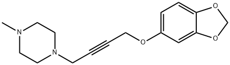 1,3-Benzodioxol-5-yl 4-(4-methylpiperazino)-2-butynyl ether 结构式
