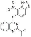 2-ISOPROPYL-4-[(4-NITRO-2,1,3-BENZOTHIADIAZOL-5-YL)THIO]QUINAZOLINE 结构式