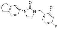 1-(2-CHLORO-4-FLUOROBENZYL)-3-(2,3-DIHYDRO-1H-INDEN-5-YL)IMIDAZOLIDIN-2-ONE 结构式