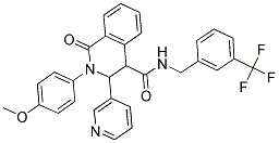 (2-(4-METHOXYPHENYL)-1-OXO-3-(3-PYRIDYL)(4-2,3,4-TRIHYDROISOQUINOLYL))-N-((3-(TRIFLUOROMETHYL)PHENYL)METHYL)FORMAMIDE 结构式