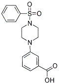 3-[4-(PHENYLSULFONYL)PIPERAZIN-1-YL]BENZOIC ACID 结构式