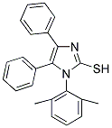 1-(2,6-DIMETHYLPHENYL)-4,5-DIPHENYL-1H-IMIDAZOLE-2-THIOL 结构式