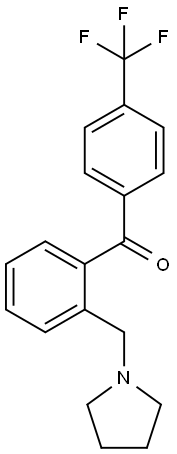 2-PYRROLIDINOMETHYL-4'-TRIFLUOROMETHYLBENZOPHENONE 结构式