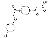 3-(4-[(4-METHOXYPHENOXY)ACETYL]PIPERAZIN-1-YL)-3-OXOPROPANOIC ACID 结构式
