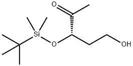(-)-(3S)-3-([TERT-BUTYL(DIMETHYL)SILYL]OXY)-5-HYDROXYPENTAN-2-ONE 结构式