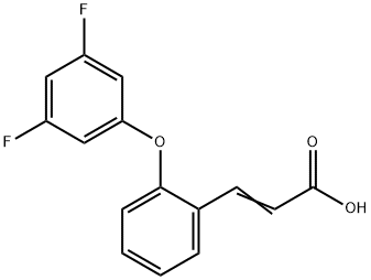 (E)-3-[2-(3,5-DIFLUOROPHENOXY)PHENYL]-2-PROPENOIC ACID 结构式