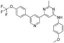 (4-METHOXY-PHENYL)-(2-METHYL-6-[5-(4-TRIFLUOROMETHOXY-PHENYL)-PYRIDIN-3-YL]-PYRIMIDIN-4-YL)-AMINE 结构式