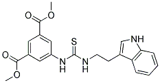 DIMETHYL 5-[({[2-(1H-INDOL-3-YL)ETHYL]AMINO}CARBONOTHIOYL)AMINO]ISOPHTHALATE 结构式