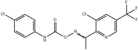 3-CHLORO-2-(([(4-CHLOROANILINO)CARBONYL]OXY)ETHANIMIDOYL)-5-(TRIFLUOROMETHYL)PYRIDINE 结构式