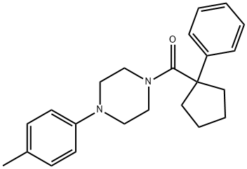 4-(4-METHYLPHENYL)PIPERAZINYL PHENYLCYCLOPENTYL KETONE 结构式