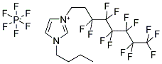 1-BUTYL-1-(3,3,4,4,5,5,6,6,7,7,8,8,8-TRIDECAFLUOROOCTYL)IMIDAZOLIUM HEXAFLUOROPHOSPHATE 结构式