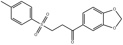 1-(1,3-BENZODIOXOL-5-YL)-3-[(4-METHYLPHENYL)SULFONYL]-1-PROPANONE 结构式