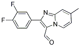 2-(3,4-DIFLUORO-PHENYL)-7-METHYL-IMIDAZO[1,2-A]PYRIDINE-3-CARBALDEHYDE 结构式