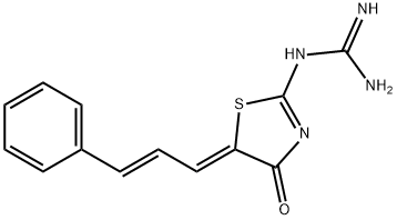 N-[4-OXO-5-[(Z,2E)-3-PHENYL-2-PROPENYLIDENE]-1,3-THIAZOL-2(4H)-YL]GUANIDINE 结构式