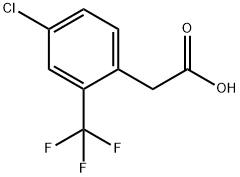 4-氯-2-三氟甲基苯基乙酸 结构式
