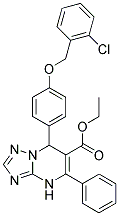 ETHYL 7-(4-(2-CHLOROBENZYLOXY)PHENYL)-5-PHENYL-4,7-DIHYDRO-[1,2,4]TRIAZOLO[1,5-A]PYRIMIDINE-6-CARBOXYLATE 结构式