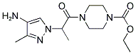 4-[2-(4-AMINO-3-METHYL-PYRAZOL-1-YL)-PROPIONYL]-PIPERAZINE-1-CARBOXYLIC ACID ETHYL ESTER 结构式