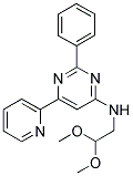 N-(2,2-DIMETHOXYETHYL)-2-PHENYL-6-PYRIDIN-2-YLPYRIMIDIN-4-AMINE 结构式