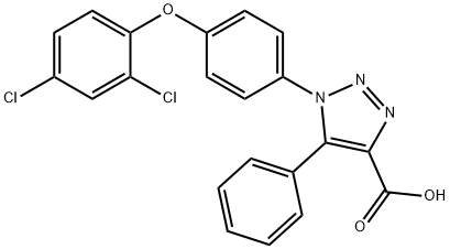 1-[4-(2,4-DICHLOROPHENOXY)PHENYL]-5-PHENYL-[1,2,3]TRIAZOLE-4-CARBOXYLIC ACID 结构式