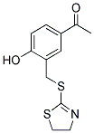 1-(3-[(4,5-DIHYDRO-1,3-THIAZOL-2-YLTHIO)METHYL]-4-HYDROXYPHENYL)ETHANONE 结构式