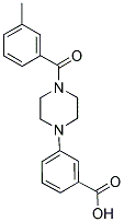 3-[4-(3-Methylbenzoyl)piperazin-1-yl]benzoic acid 结构式