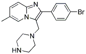 2-(4-BROMO-PHENYL)-6-METHYL-3-PIPERAZIN-1-YLMETHYL-IMIDAZO[1,2-A]PYRIDINE 结构式