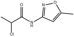2-氯-N-(5-甲基异恶唑-3-基)丙酰胺 结构式