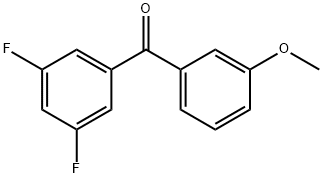 (3,5-二氟苯基)(3-甲氧基苯基)甲酮 结构式