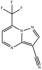 7-TRIFLUOROMETHYL-PYRAZOLO[1,5-A]PYRIMIDINE-3-CARBONITRILE 结构式