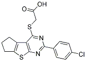 [6-(4-CHLORO-PHENYL)-2,3-DIHYDRO-1H-8-THIA-5,7-DIAZA-CYCLOPENTA[A]INDEN-4-YLSULFANYL]-ACETIC ACID 结构式