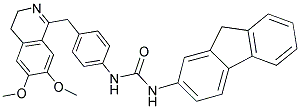 1-(4-((6,7-DIMETHOXY(3,4-DIHYDROISOQUINOLYL))METHYL)PHENYL)-3-(FLUOREN-2-YL)UREA 结构式