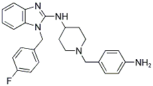 [1-(4-AMINO-BENZYL)-PIPERIDIN-4-YL]-[1-(4-FLUORO-BENZYL)-1H-BENZOIMIDAZOL-2-YL]-AMINE 结构式