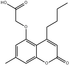 2-(4-丁基-7-甲基-2-氧代-苯并吡喃-5-基)氧基乙酸 结构式