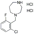 1-(2-CHLORO-6-FLUORO-BENZYL)-HOMOPIPERAZINE 2 HCL 结构式