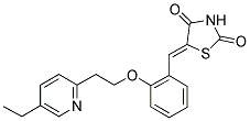 5-(4-[2-(5-ETHYL-PYRIDIN-2-YL)-ETHOXY]-BENZYLIDENE)-THIAZOLIDINE-2,4-DIONE 结构式