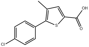 5-(4-氯苯基)-4-甲基噻吩-2-羧酸 结构式