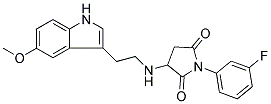 1-(3-FLUOROPHENYL)-3-{[2-(5-METHOXY-1H-INDOL-3-YL)ETHYL]AMINO}PYRROLIDINE-2,5-DIONE 结构式