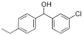 (3-氯苯基)(4-乙基苯基)甲醇 结构式