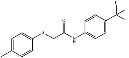2-(对甲苯硫基)-N-(4-(三氟甲基)苯基)乙酰胺 结构式